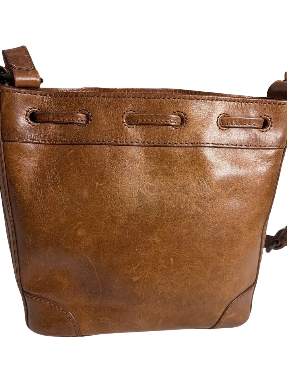 Frye Melissa Drawstring Leather Bucket Bag - Picture 5 of 9